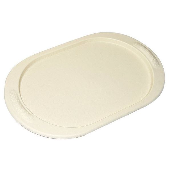 Поднос 48*29см пластик слоновая кость овальный (20)
