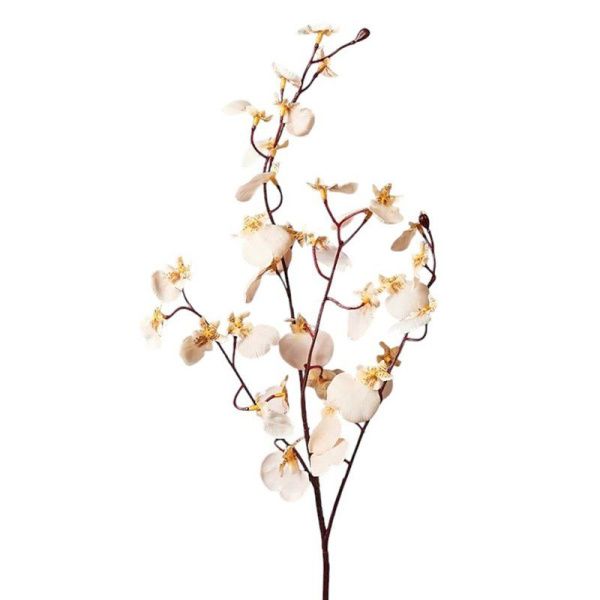 Цветы искусственные Орхидея Онцидиум кремово-розовая 81см