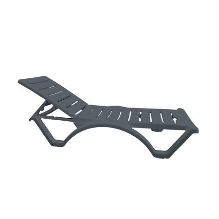 Шезлонг пластик Adriano Classic графит (1)