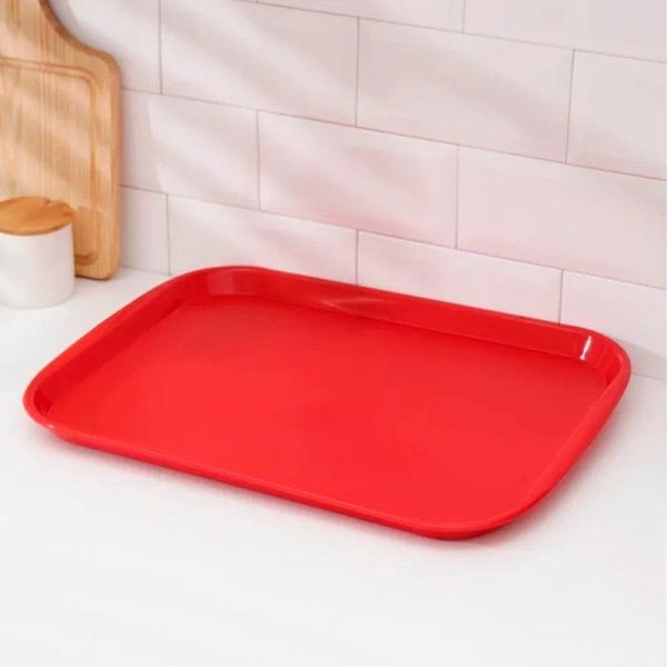 Поднос 47*35,5мм пластик Verona красный прямоугольный (20) 221113906/01