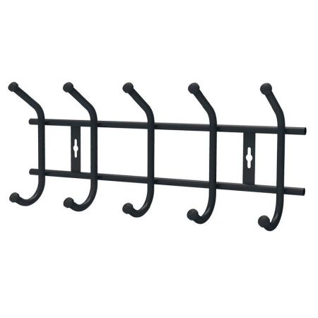 Вешалка 5 крючков настенная 465*190*80мм металл ВНТ5М черная матовая (5)