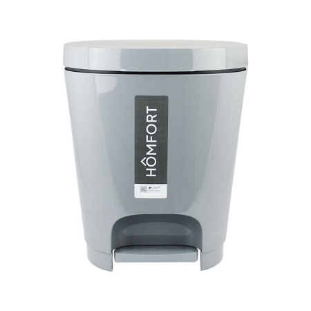 Контейнер для мусора 8л 24,5*29см пластик YUTO серый