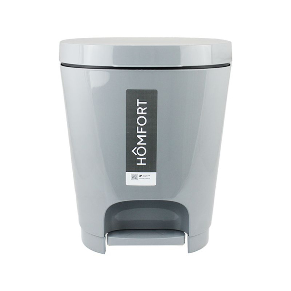 Контейнер для мусора 8л 24,5*29см пластик YUTO серый