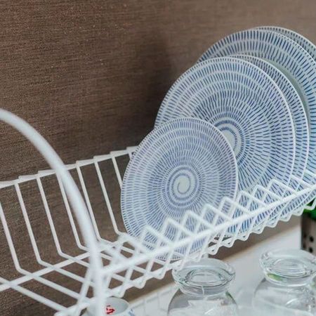 Сушилка для посуды настольная 2 яруса 40*24*35см Люкс белая крашеная с поддоном (тнп-5.7) (2)