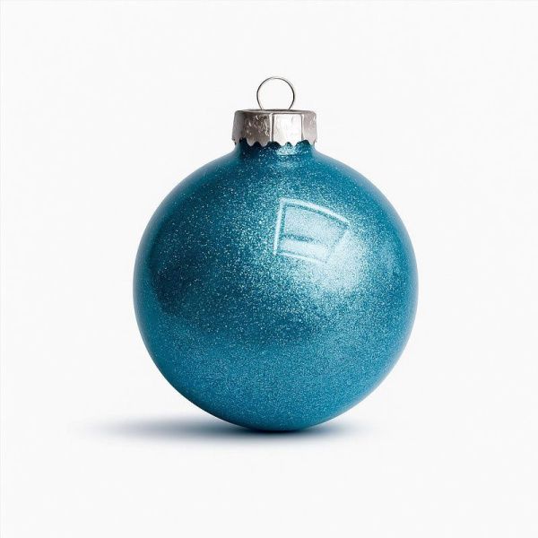 Игрушки новогодние на елку ШАР набор 4шт 10см пластик синий (54) JC-17193