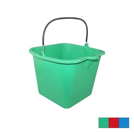 Ведро 12л 30*30*24см пластик цветное садовое без крышки квадратное (1)