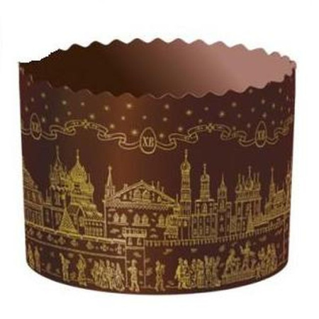 Форма для кулича 9*9см 200мл бумажная ХРАМ ЗОЛОТОЙ (1/2000)