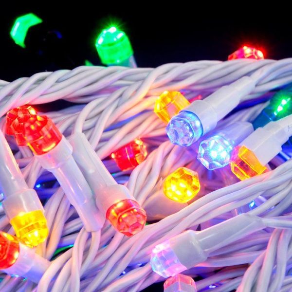 Гирлянда эл. 9,2м 100LED разноцветный, белый провод JC-16587 (100)