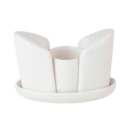 Набор для специй 3пр 13*6*8,5см (солонка, перечница, подставка для зубочисток) фарфор МАРШМЕЛЛОУ (6)