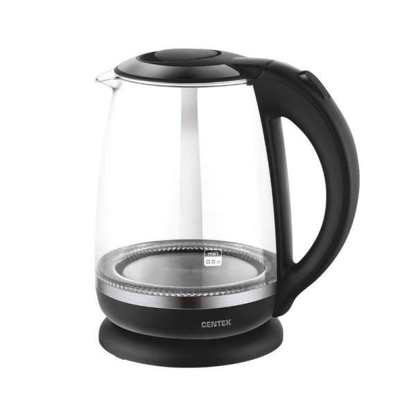 Чайник электрический 2л стекло Centek CT-0015 Sevilla 2200Вт внутр. LED-подсветка (6)