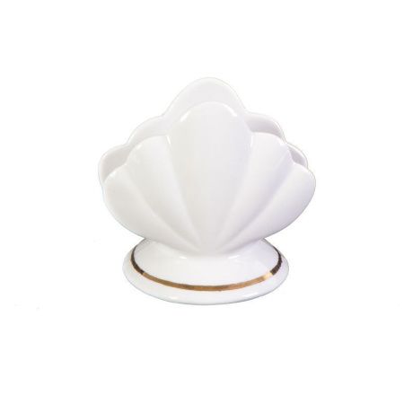 Салфетница 8см фарфор БЕЛЬЕ С ЗОЛОТОЙ ОТВОДКОЙ ЕЛЕНА (24)