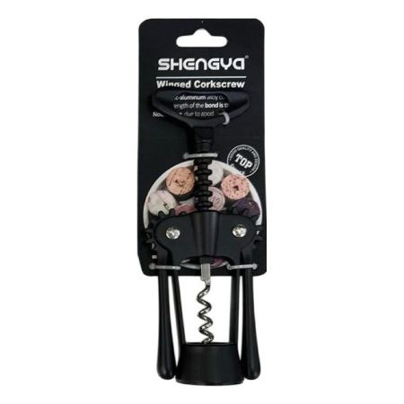 Штопор 18,5см металл черный E5114/JC-17403 (72)