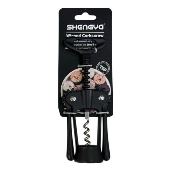 Штопор 18,5см металл черный E5114/JC-17403 (72)