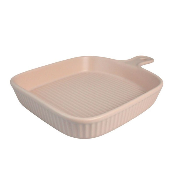 Форма для запекания фарфор 26,8*18,2*3,8см прямоугольная с ручкой блед-роз KP002-10,5/JC-14539 (32)