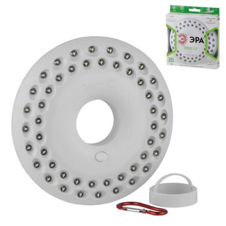 Фонарь кемпинг пластик ЭРА КВ-601 (3*АА) НЛО, 48 светодиода, подст., подсвет, бл.