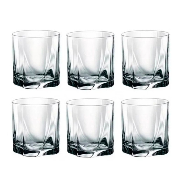 Стаканы для виски набор 6шт 372мл стекло ЛУНА низкие (8)