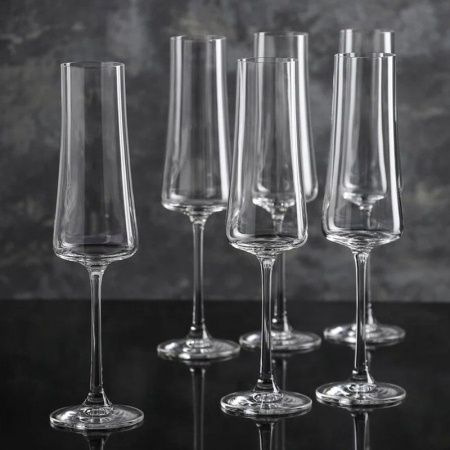 Бокалы для шампанского 6шт 210мл стекло ЭКСТРА (6/8)