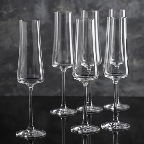 Бокалы для шампанского 6шт 210мл стекло ЭКСТРА (6/8)