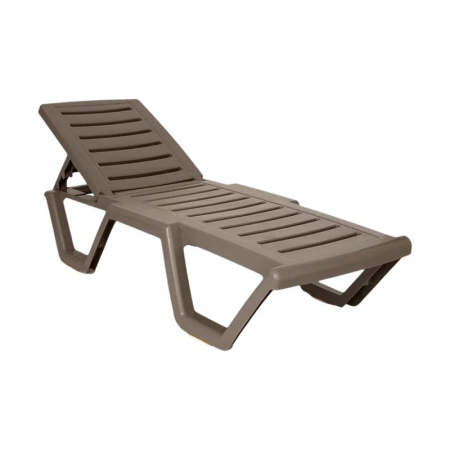 Шезлонг 186*63*32см пластик АТЛАНТ графит нагрузка до 150кг (1)