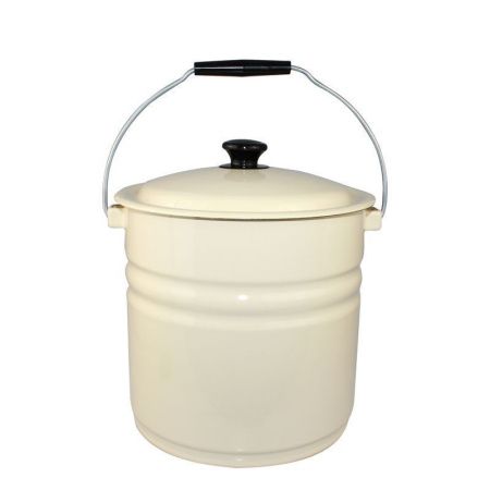 Ведро 12л эмаль с крышкой слоновая кость 41204-242-У (2)