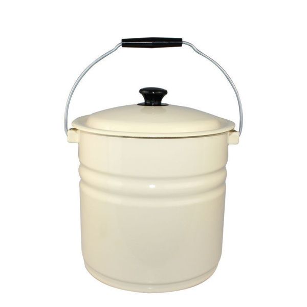 Ведро 12л эмаль с крышкой слоновая кость 41204-242-У (2)