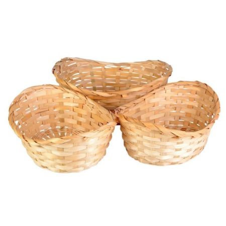Корзинка плетеная лоза набор 3шт. 24*30*10/29*20*9/19*26*8см без ручек GN295-19 (80)