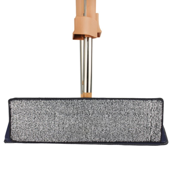 Швабра с отжимом с плоской насадкой микрофибра 11х33см телескопическая ручка 120см JC-13921 (30)