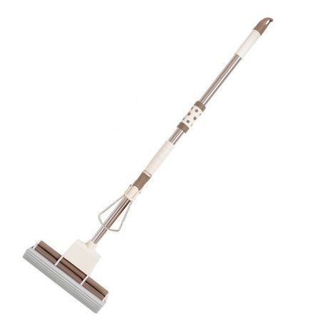 Швабра с отжимом металл, двойной ролик 27см, телескопическая ручка 122см JC-14908 (30)