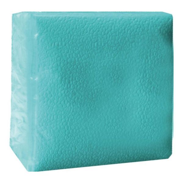 Салфетки бумажные набор 100шт 24*24см РАДУГА голубые (24)