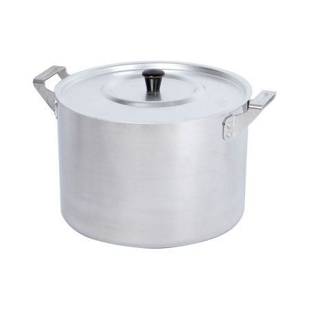 Кастрюля 15л алюминий ПОВАРСКАЯ мет.крышка (4)