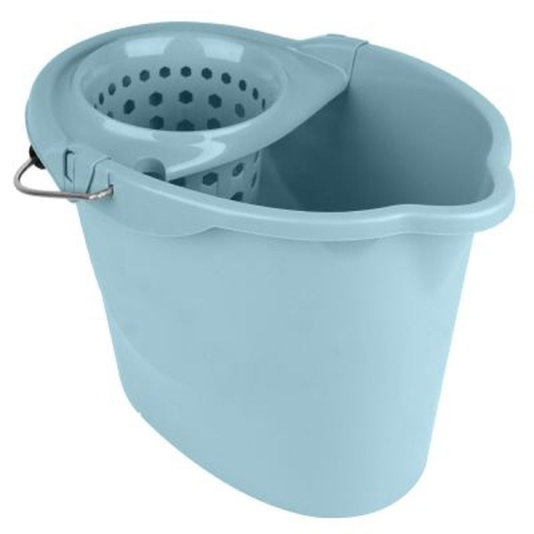Ведро с отжимом 12л пластик Voque небесный (12)