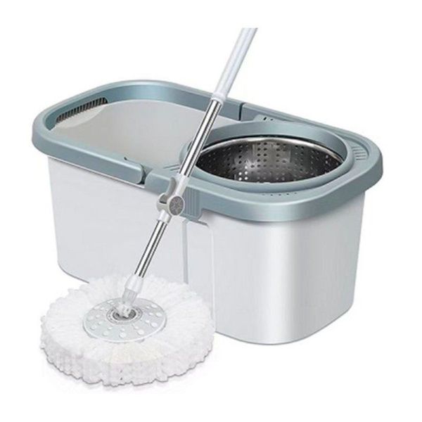 Комплект для влажной уборки пластик (ведро с мет.отжимом, швабра 108см, 2.насадки) M1-16-1 (25)
