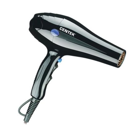 Фен пластик Centek CT-2239 черный 1850-2200Вт, 2 скорости, 3 t° режима, холод. обдув, концентратор (