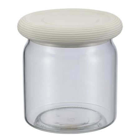 Банка для сыпучих продуктов 400мл стекло Desco с силикон.крышкой 74-713 (24)