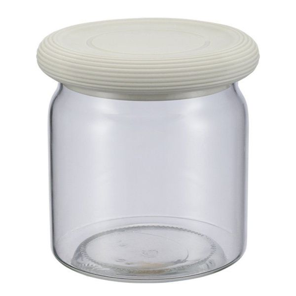 Банка для сыпучих продуктов 400мл стекло Desco с силикон.крышкой 74-713 (24)