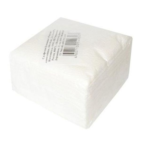 Салфетки бумажные набор 100шт 24*24см РАДУГА белые (24)