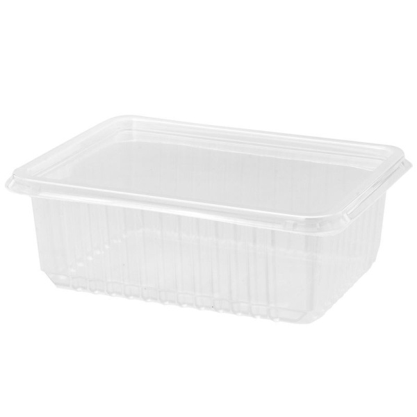 Контейнер одноразовый 1000мл 179*132*64мм полистирол прямоугольный прозрачный с крышкой (20/500/50/450) 240-0751