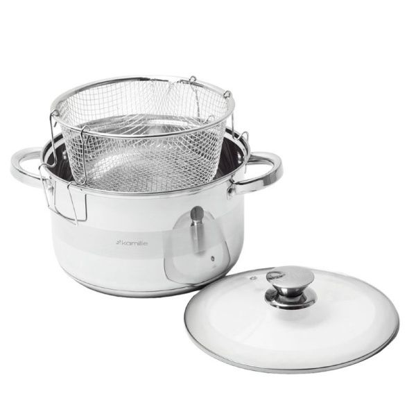 Кастрюля-фритюрница 25см нерж.сталь арт. 5625С (8)