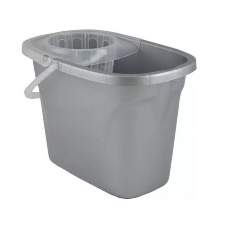 Ведро с отжимом 8л пластик Etna прямоугольное серое (16) 221218835/03