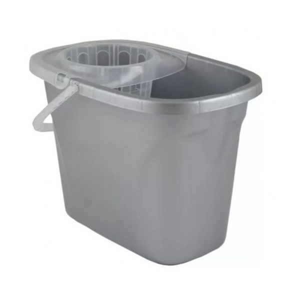 Ведро с отжимом 8л пластик Etna прямоугольное серое (16) 221218835/03