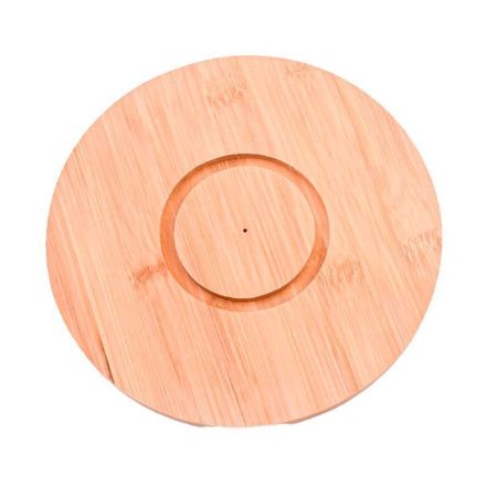 Блюдо сервировочное 33*3см фарфор на вращающейся бамбук.подставке LR60325 (12)