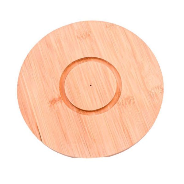 Блюдо сервировочное 33*3см фарфор на вращающейся бамбук.подставке LR60325 (12)