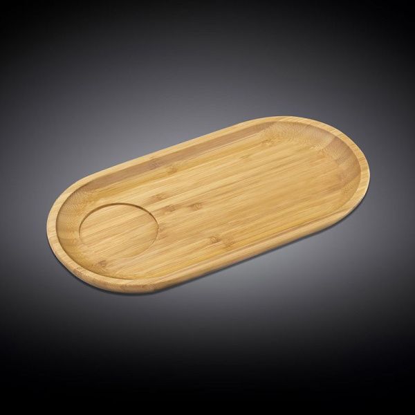 Блюдце 25,5*12,5см бамбук овальное WL-771118/A (12/72)