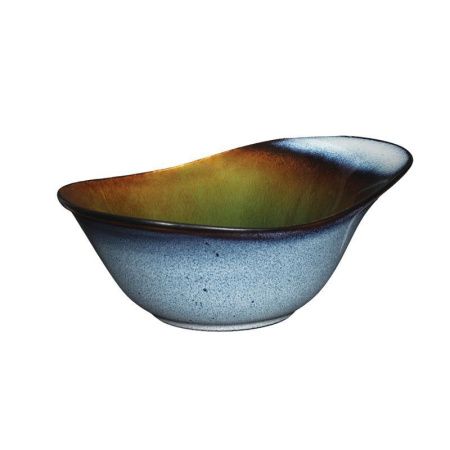 Салатник 450мл 18,5*13,5см фарфор VERDE сине-зеленый овальный [HL935870] (6)