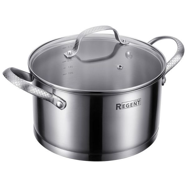 Кастрюля 3,4л h11см нерж.сталь Sirena со стекл.крышкой 20см 65-0320 (6)