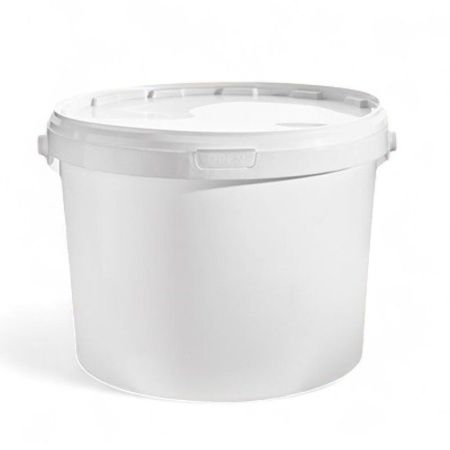 Ведро 11,5л пластик белое с крышкой