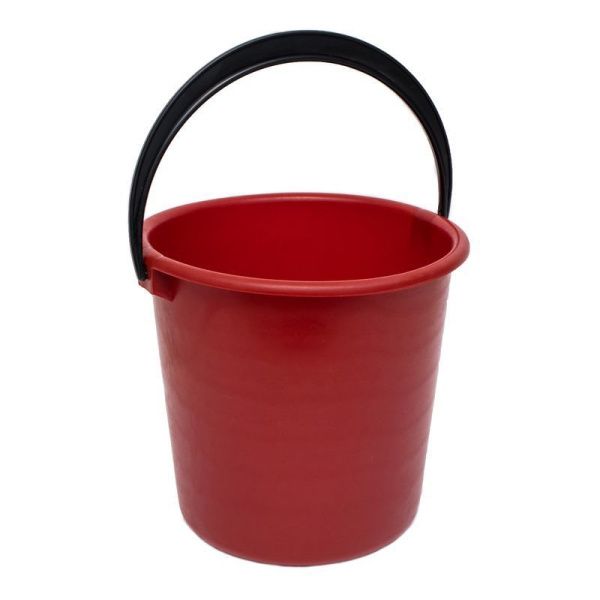 Ведро 10л пластик красное ударопрочное для садово-огородных работ (10)