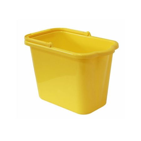 Ведро 9,5л пластик желтый прямоугольное без крышки (10)