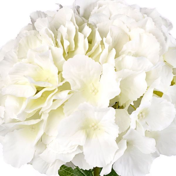 Цветы искусственные Гортензия белая 83см пластик GT41-19 (40/400)