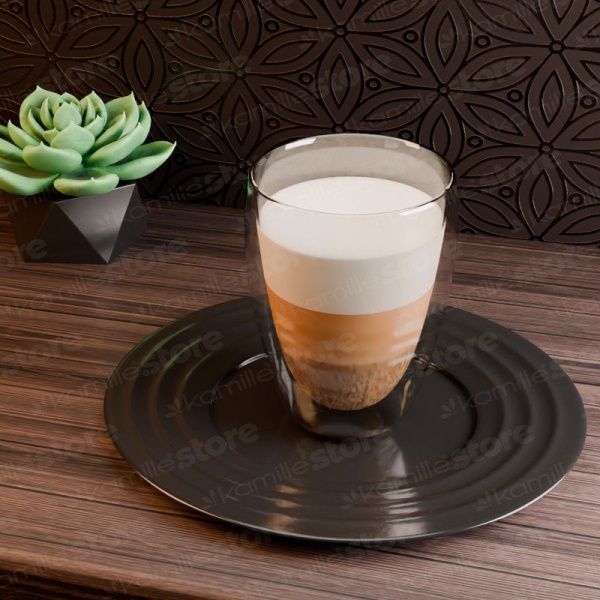 Стаканы с двойными стенками набор 2шт 300мл стекло (24)